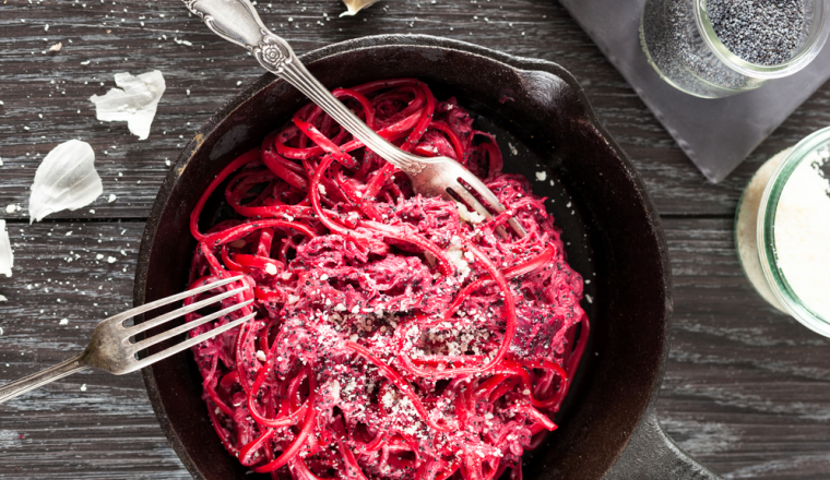 linguine met biet